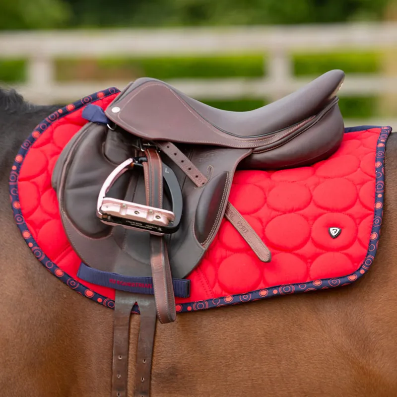 Hy Equestrian DynaMizs Ecliptic Close Contact Saddle Pad - Red/Navy-1